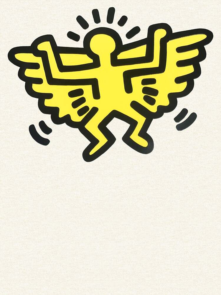 Keith Haring Hoodie, Keith Haring Angel Icon Zipped Hoodie#2