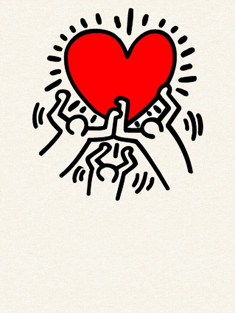 Keith Haring Hoodie, Keith Haring Love Family Zipped Hoodie#2