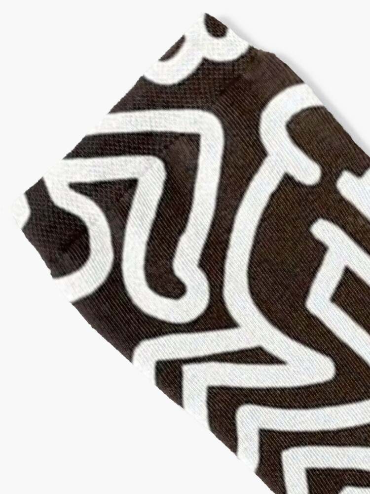 Keith Haring Socks, Black Line Dance Socks#2