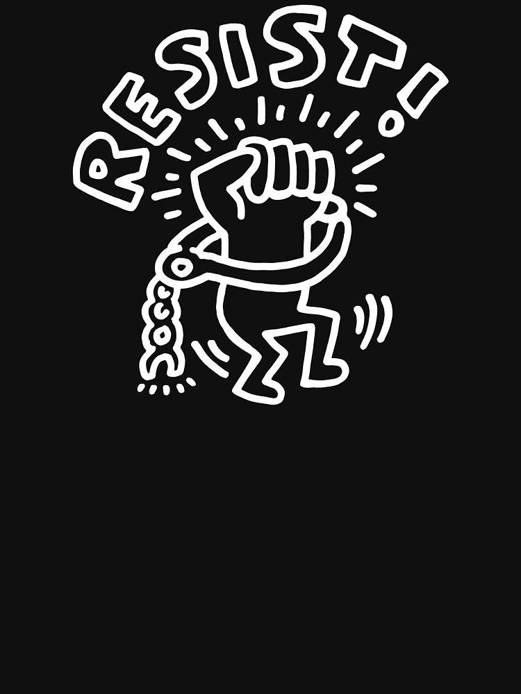 Keith Haring Hoodie, Keith Haring Resist Tittle Lightweight Sweatshirt#2