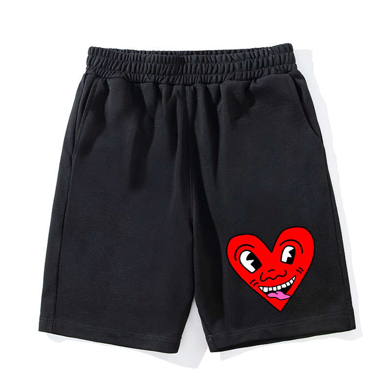 Keith Haring Funny Heart Shorts Keith Haring Shorts Comfortable and Stylish#1