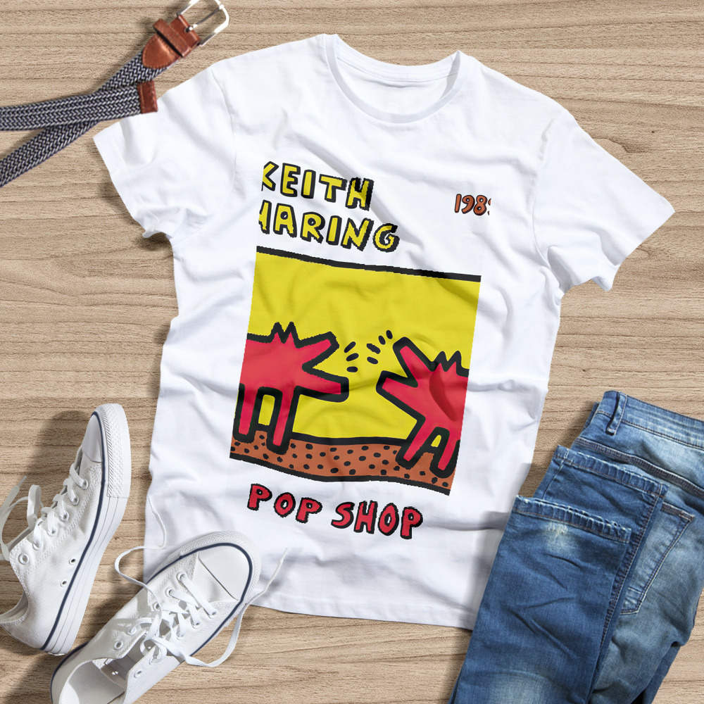 Keith Haring T-shirt 1989 Barking Dogs T-shirt