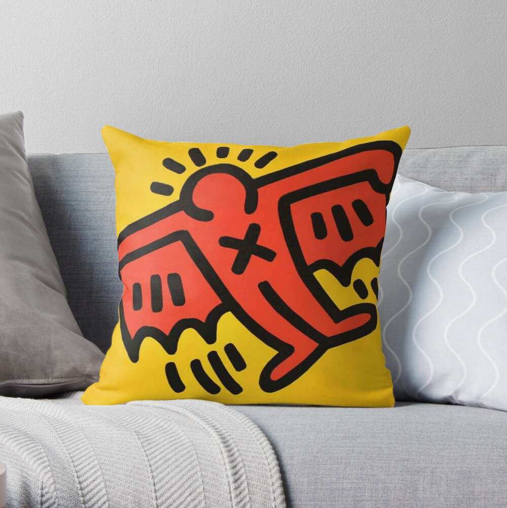 Keith Haring Pillow, Flaying Brids Pillow#1
