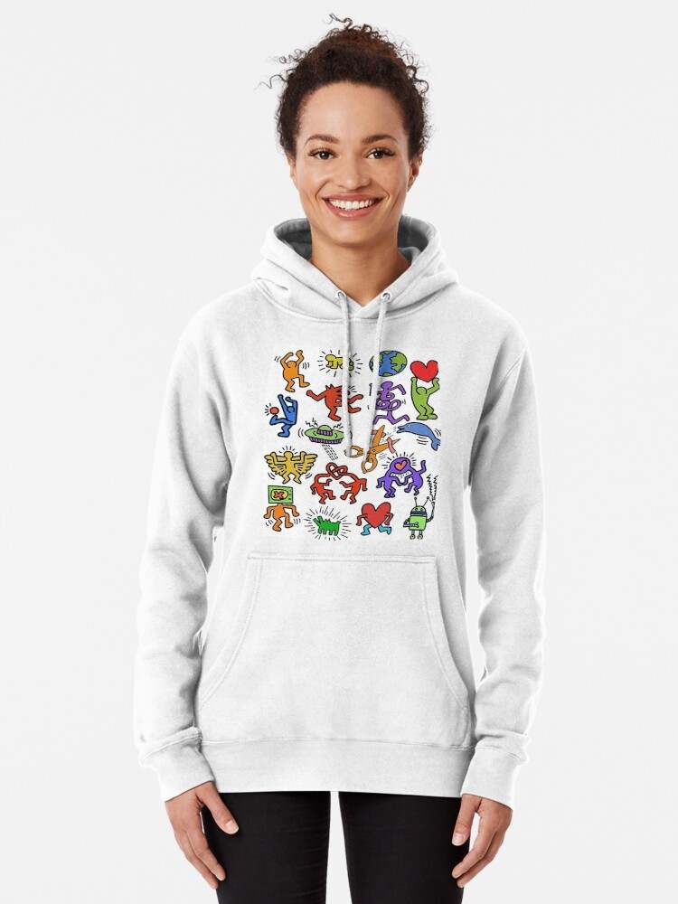 Keith Haring Hoodie, Keith Haring For Collection Pullover Hoodie#1