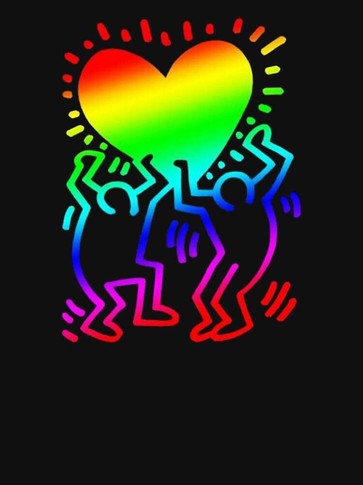 Pride Colorful Love logo Pullover Hoodie Keith Haring Pride Hoodie Gift for Fans#2