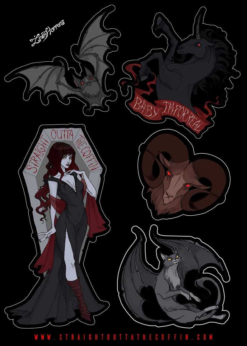 Get Perfect Goth Sticker Sheet Here With A Big Discount