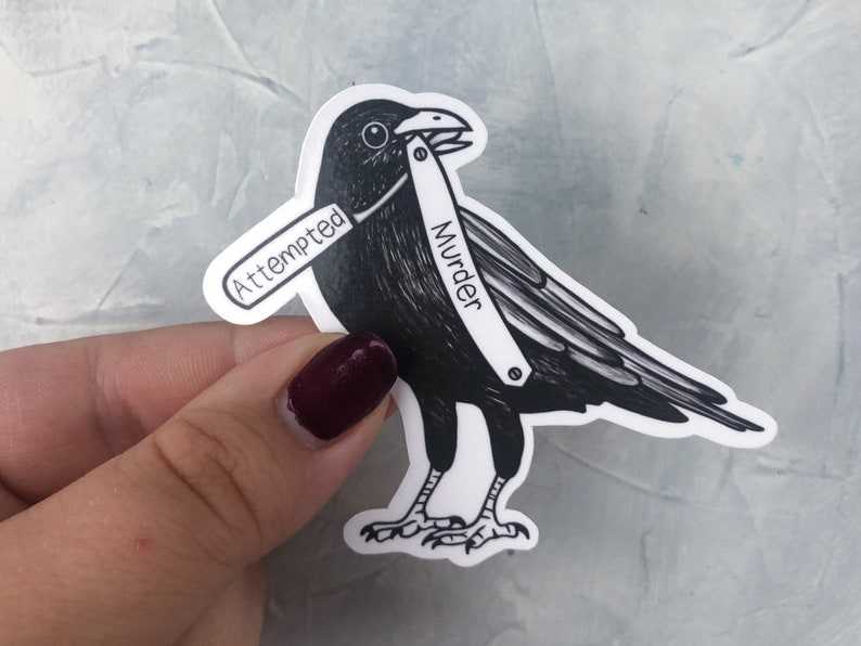 Get Perfect Crow Sticker Gothic Stickers Here With A Big Discount.