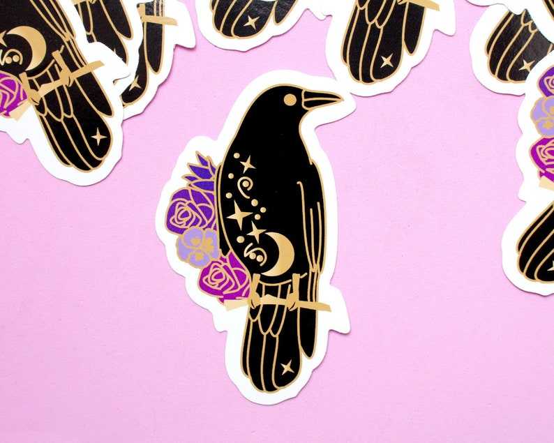 Get Perfect Crow Sticker Gothic Stickers Here With A Big Discount
