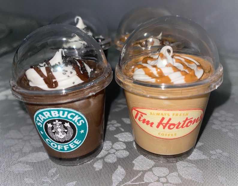 Mini Coffee Tiny Food Keychain, Starbucks Keychain#4