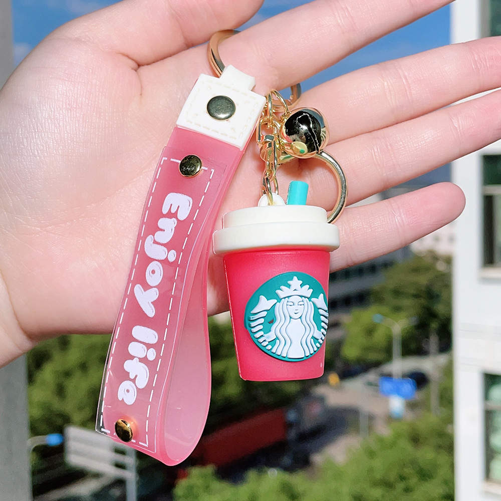Starbucks Cylinder Milk Tea Cup, Starbucks Keychain#1