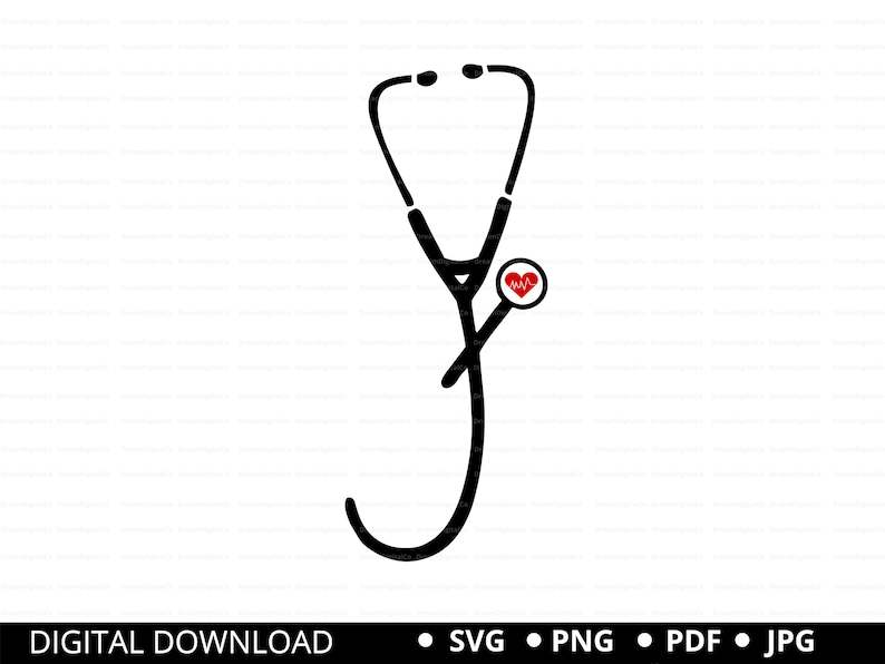 Nurse Stethoscope SVG High Quality Perfect for your Design | nursesvg.com