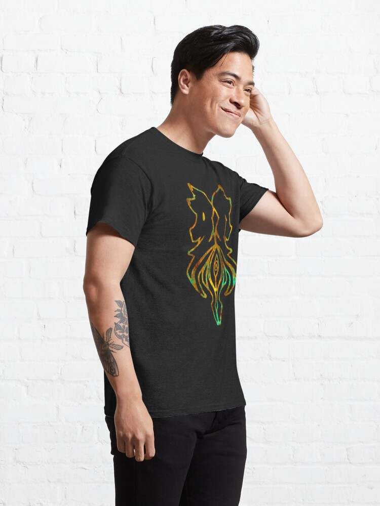Aphmau Aaron T-Shirts, Aaron Lycan Logo Gold Glitter T-Shirt#6