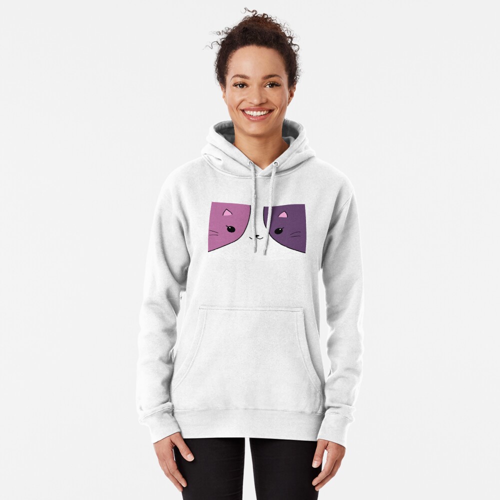 Aphmau Meemow Hoodie Aphmau Cat Pink And Purple Pullover Hoodie Aphmaumerchshop 9013