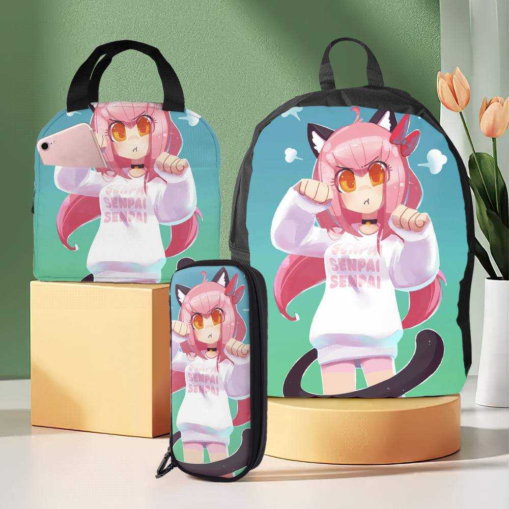Aphmau Backpack with Lunch Box and with Pencil Box