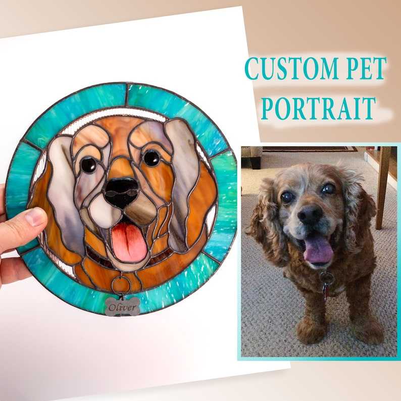 Custom Pet Portrait Pet Memorial Window Hangings#5
