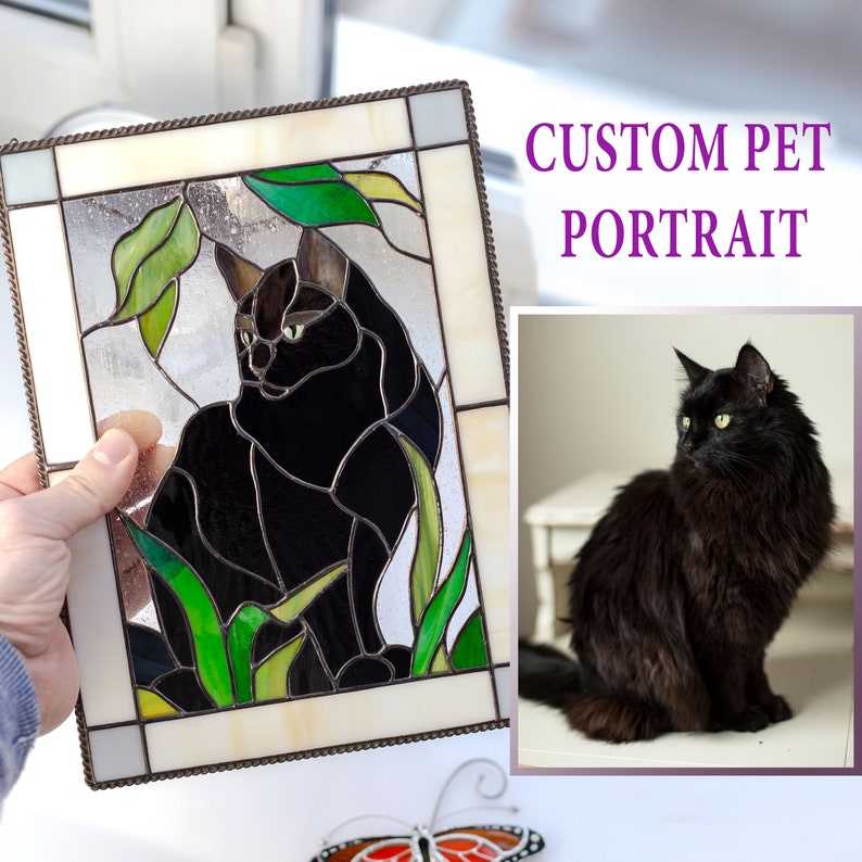 Custom Pet Portrait Pet Memorial Window Hangings#1