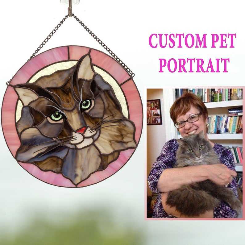 Custom Pet Portrait Pet Memorial Window Hangings#8
