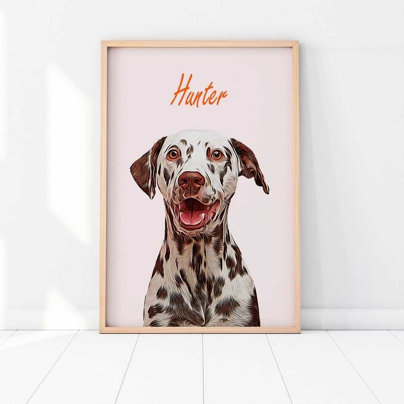 Custom Watercolor Pet Portrait | Dog Memorial | Digital watercolor | Custom Pet Art | Custom Pet Print | Memorial Pet Portrait |Memorial Day#3
