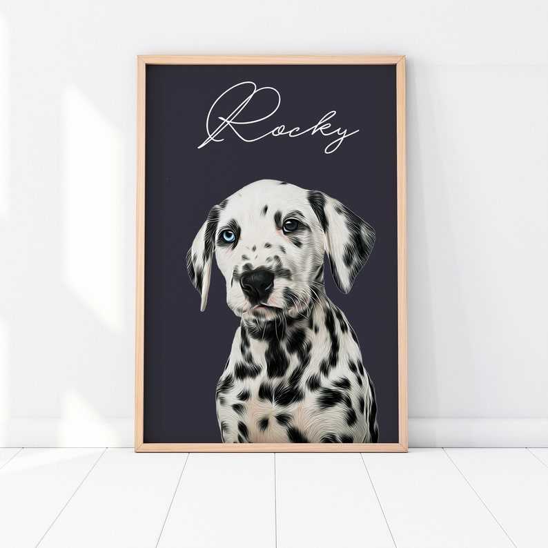 Custom Watercolor Pet Portrait | Dog Memorial | Digital watercolor | Custom Pet Art | Custom Pet Print | Memorial Pet Portrait |Memorial Day#4