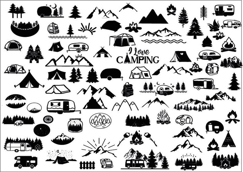 CAMPING SVG BUNDLE Camping Life Svg Camping Silhouette Svg | campingsvg.com