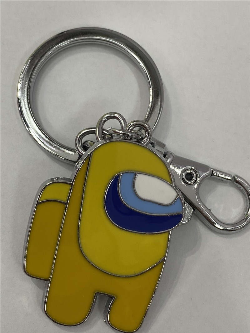SMALL CLIP ON Yellow Among Us Crewmate Character Hanging Key Chain Ring  $10.00 - PicClick AU