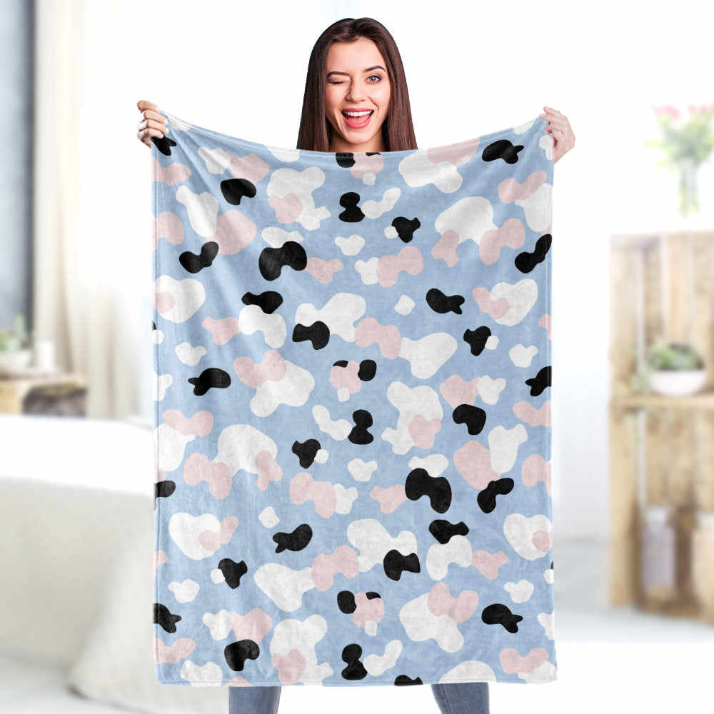 Soft Cow Print Blanket, Blanket Gift