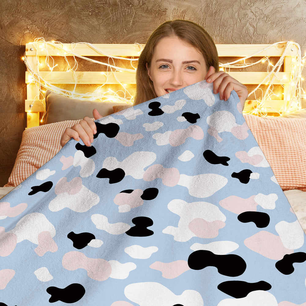 Soft Cow Print Blanket, Blanket Gift
