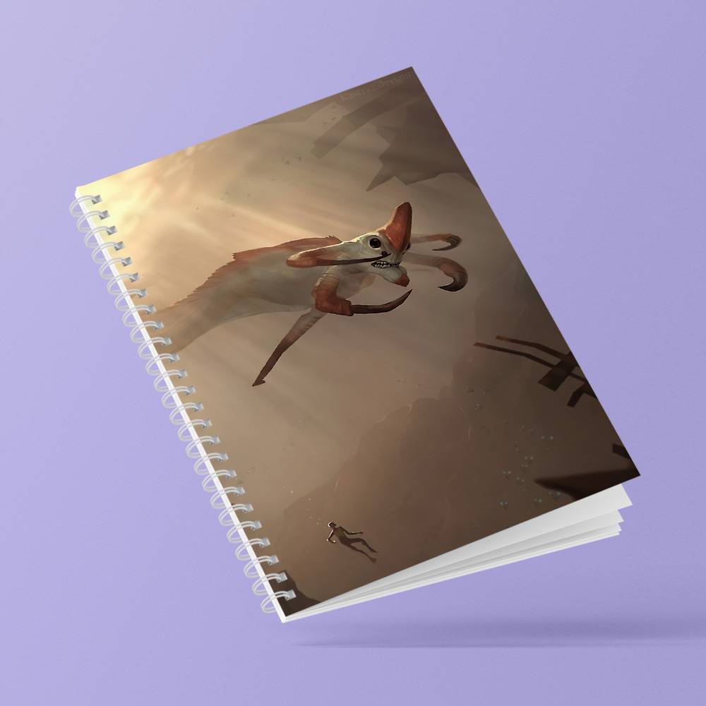 Subnautica Spiral Bound Notebook Journal Diary Reaper Leviathan Notebook