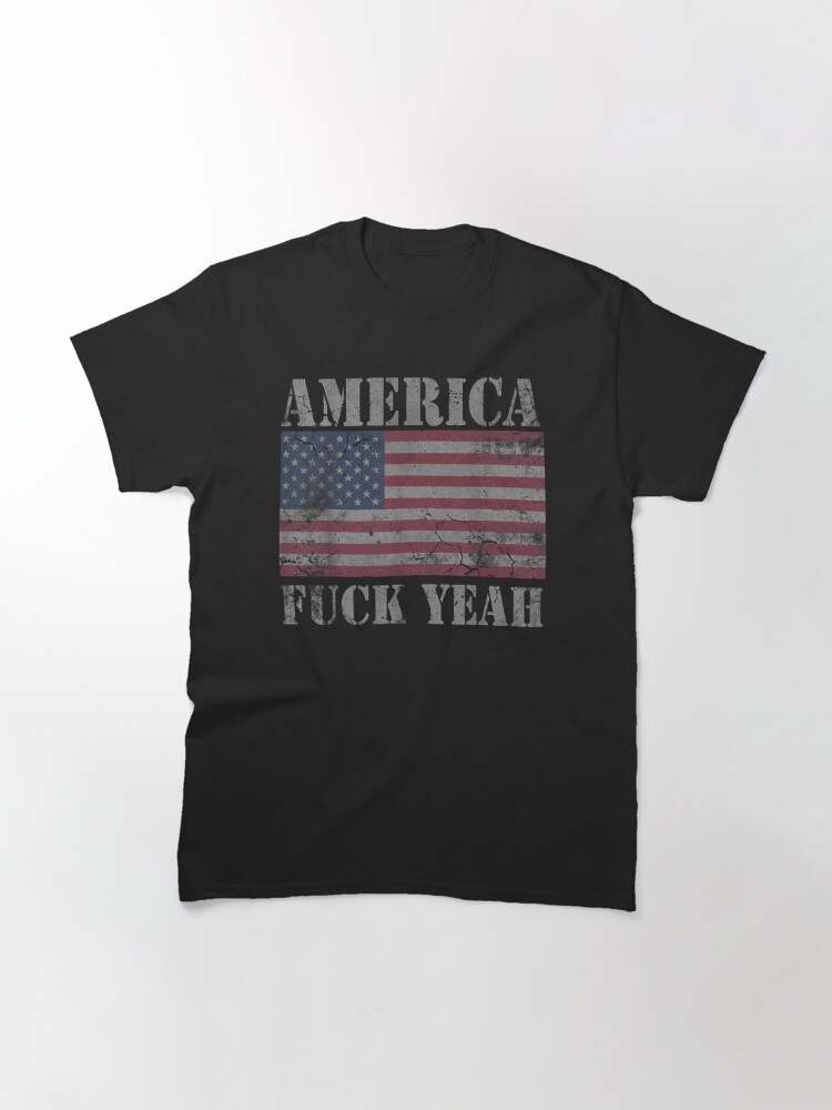 Patriotic Shirts For Men, America Fuck Yeah USA Funny Shirt#1