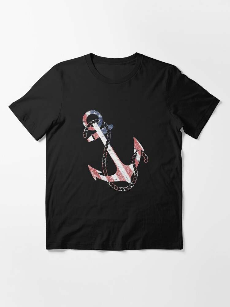Patriotic Shirt, American Flag Anchor#1