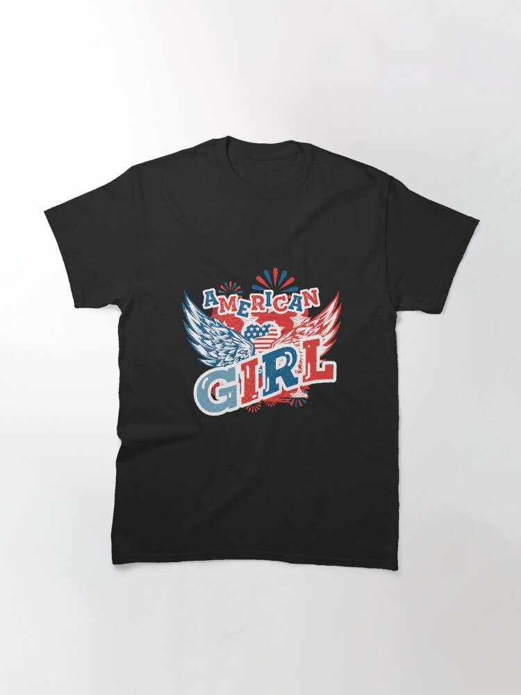 Patriotic Shirts For Women, Fourth of July American Girl Shirt#1