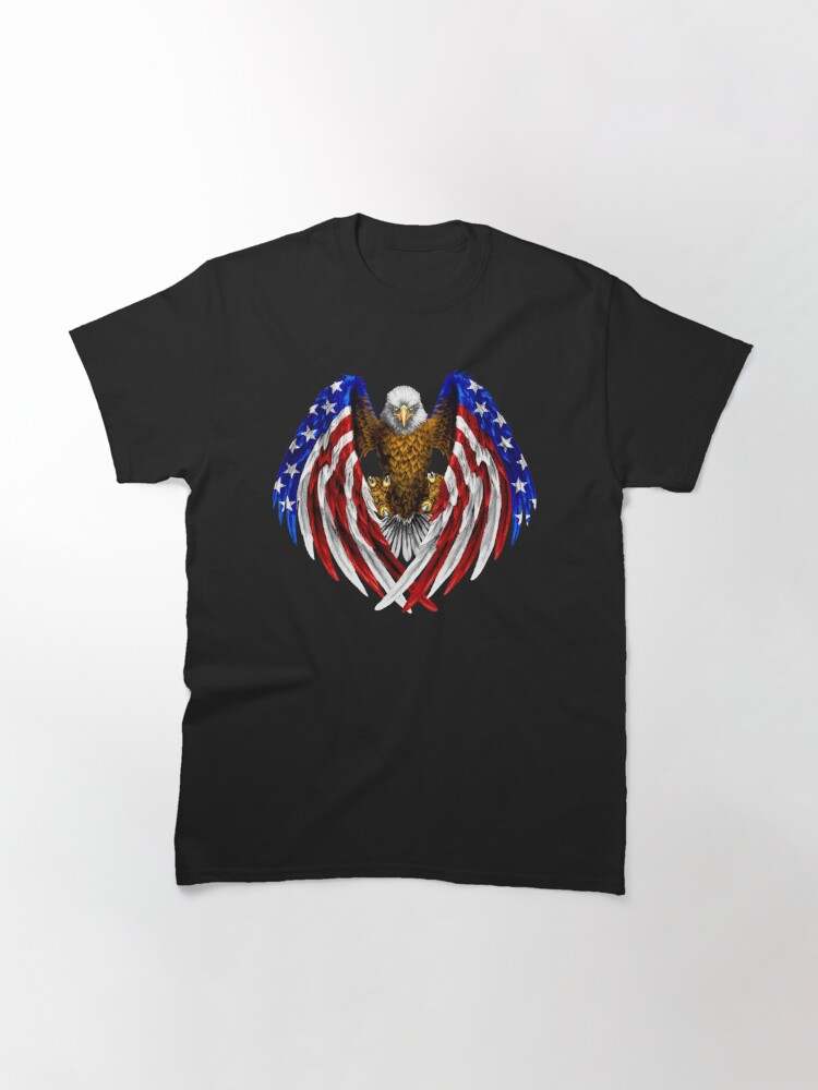 Patriotic Shirt, Bald Eagle American Flag#1