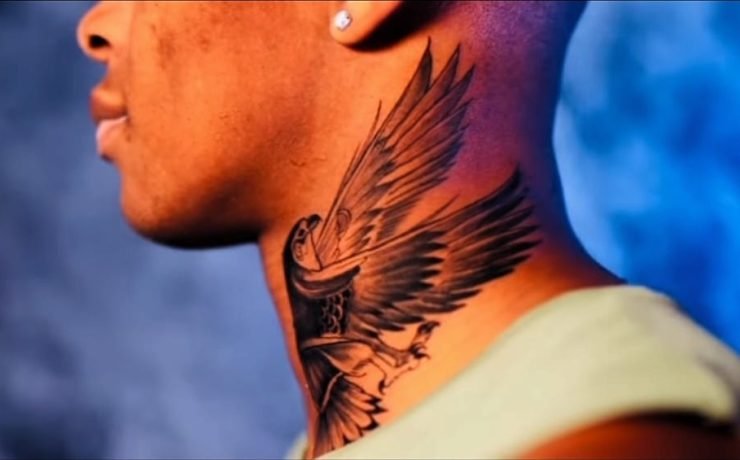 Eagle Tattoo On Neck