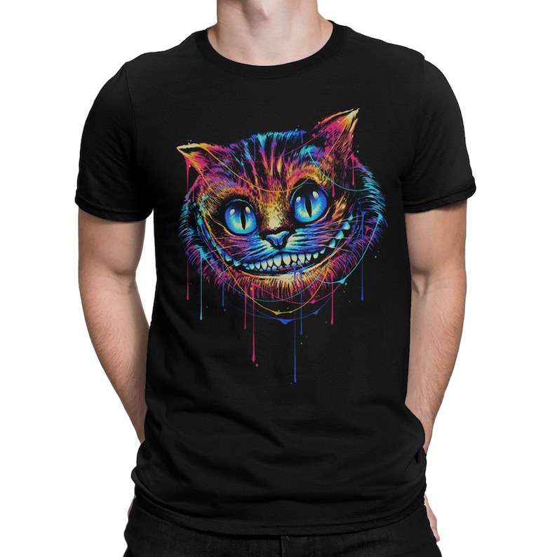 Cheshire cat shop t shirt mens