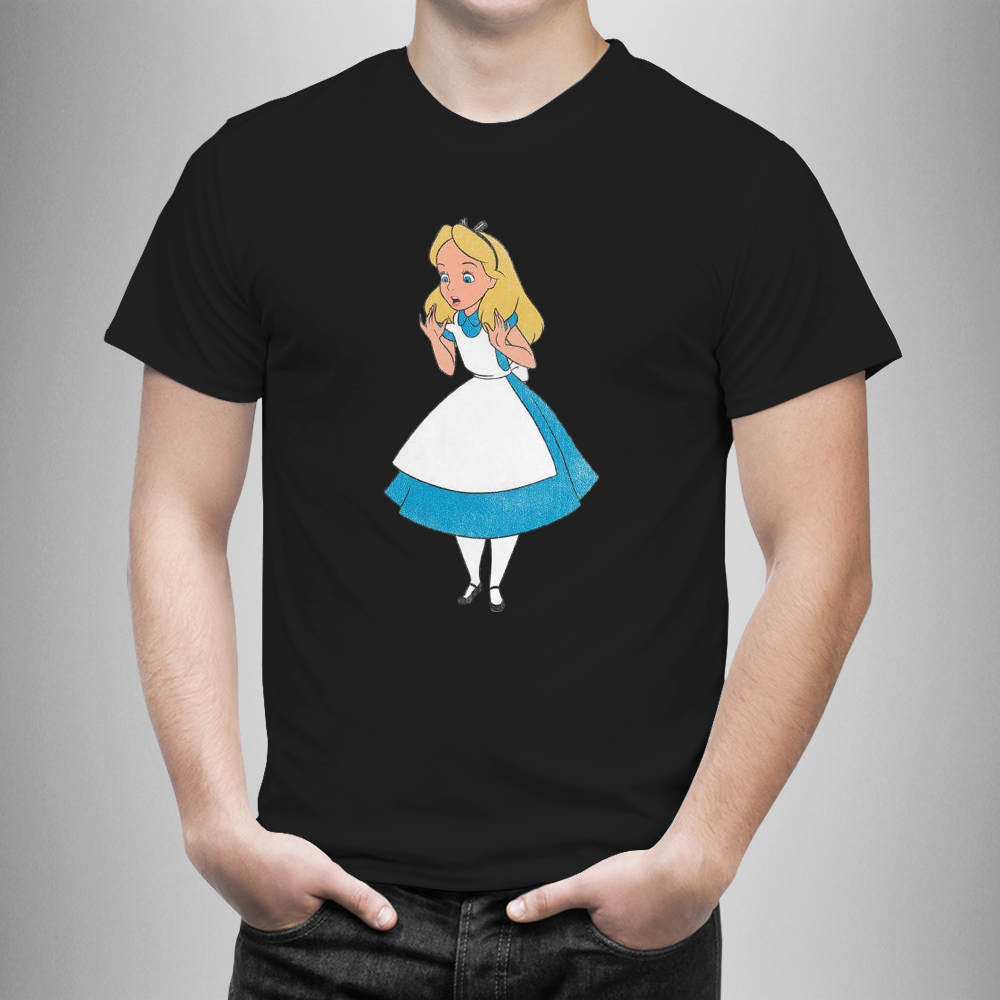 Alice Here In Shirt, Vintage Cat All Mad Alice In Disney T Shirt Wonderland Cheshire We\'re Wonderland