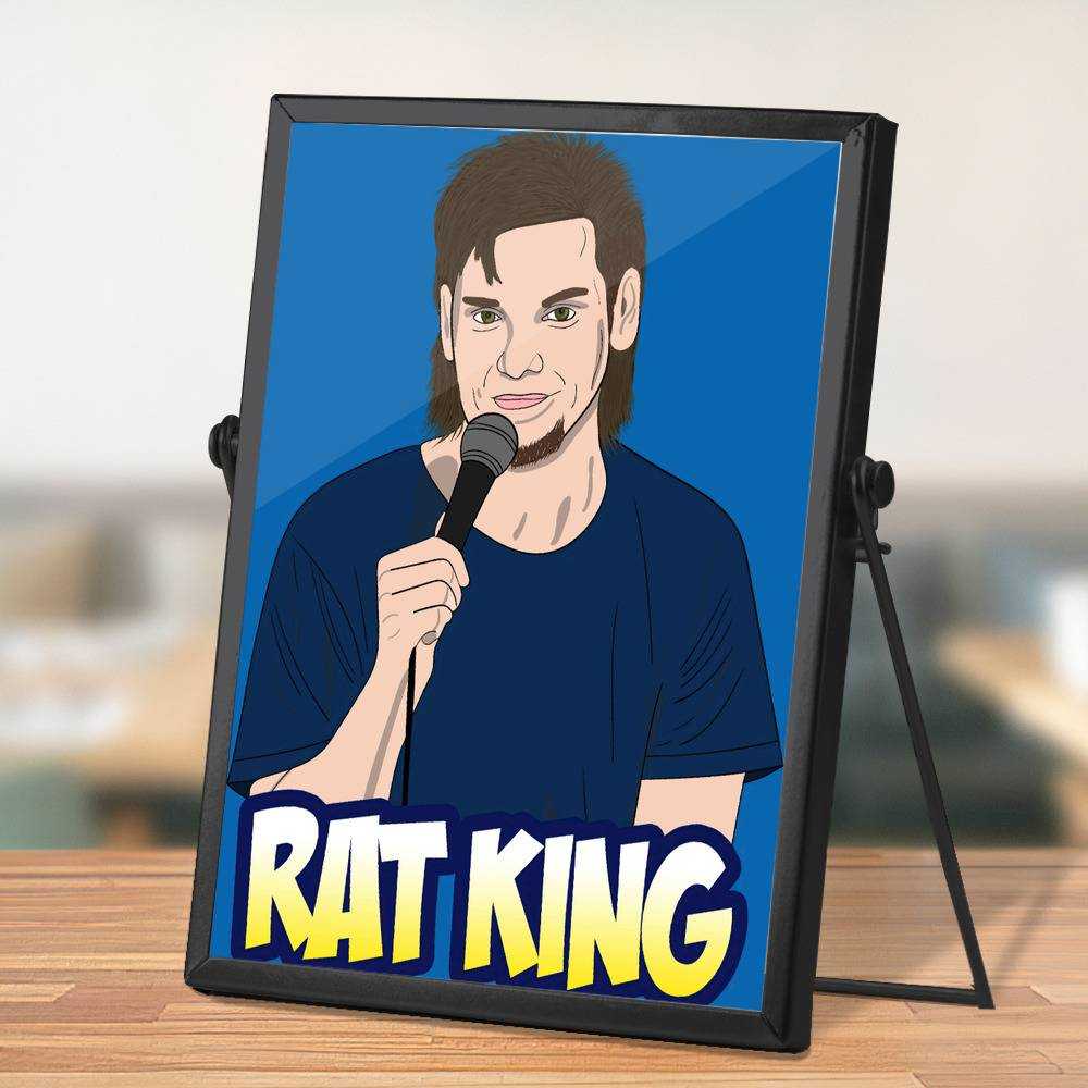 Theo Von Plaque Classic Celebrity Plaque Art by Theo Von Plaque with Black Frame