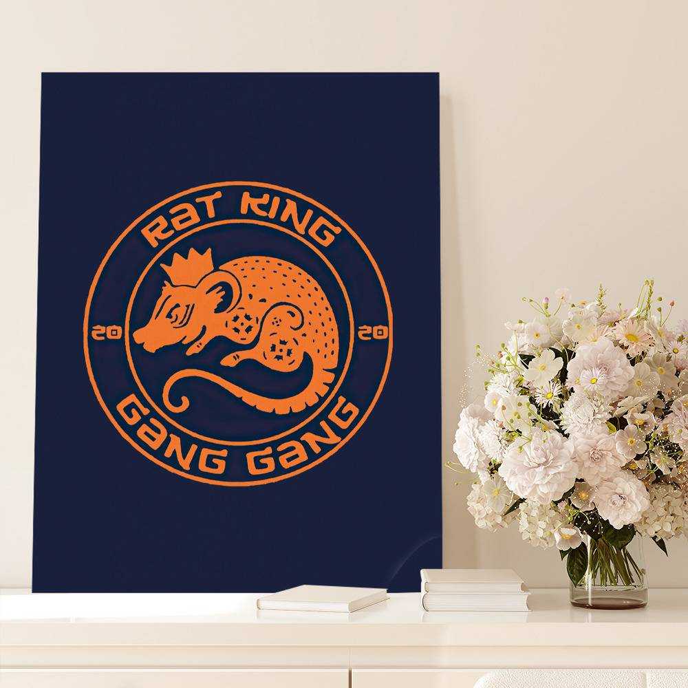 Theo Von Canvas Classic Celebrity Canvas Year Of The Rat King by Theo Von Canvas