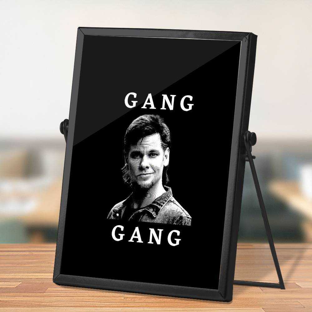 Theo Von Plaque Classic Celebrity Plaque Gang Gang by Theo Von Plaque with Black Frame