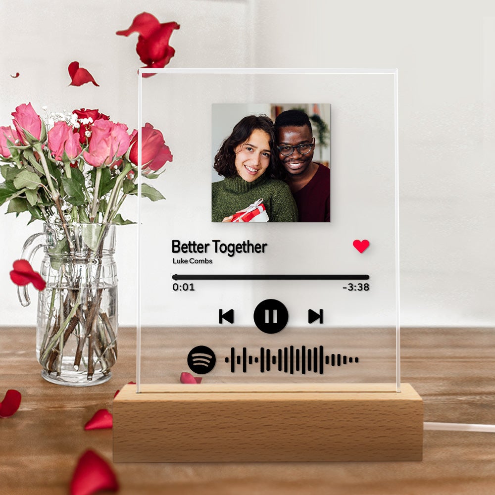 Custom Spotify Code Music Plaque Glass Gifts For Her | Spotify Glass ...