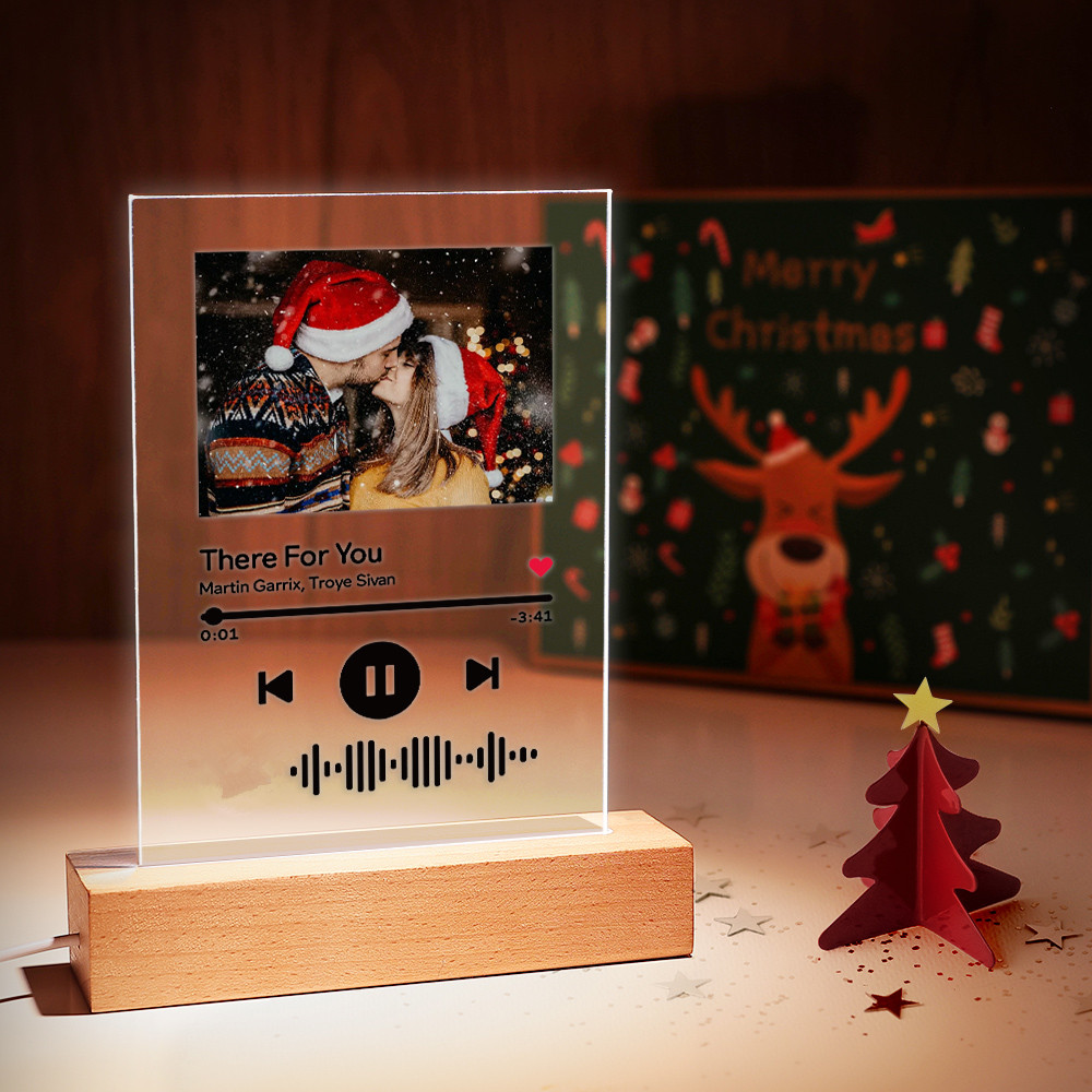 Personalized Spotify Code Music Plaque Valentine's Gifts Spotify Acrylic Scannable Glass Art