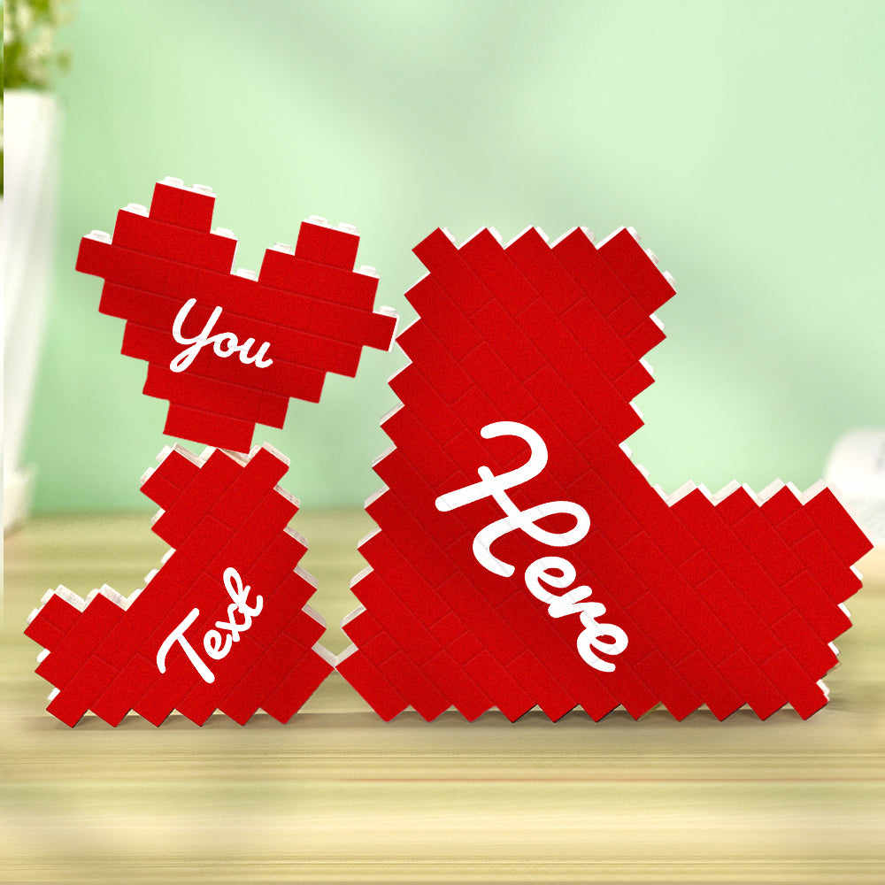 Custom 3PCS Building Brick Puzzles Personalized Heart Shaped Block Gift |  My Spotify Plaque