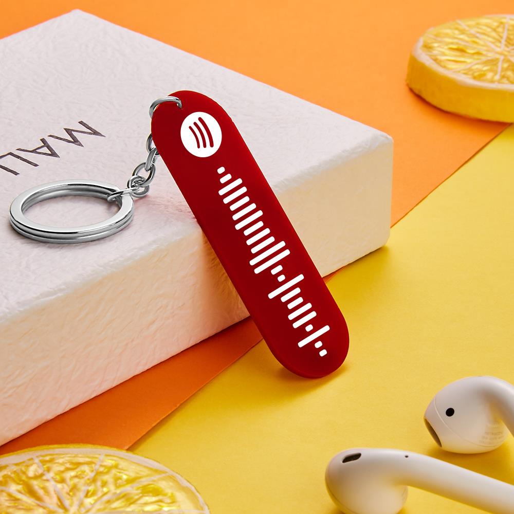 Custom Scannable Spotify Code Keychains Multicolor | My Spotify Plaque