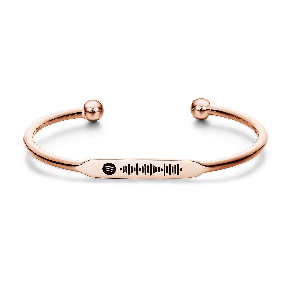 Spotify Code Music Bracelet Custom Spotify Favorite Song Rose Gold My