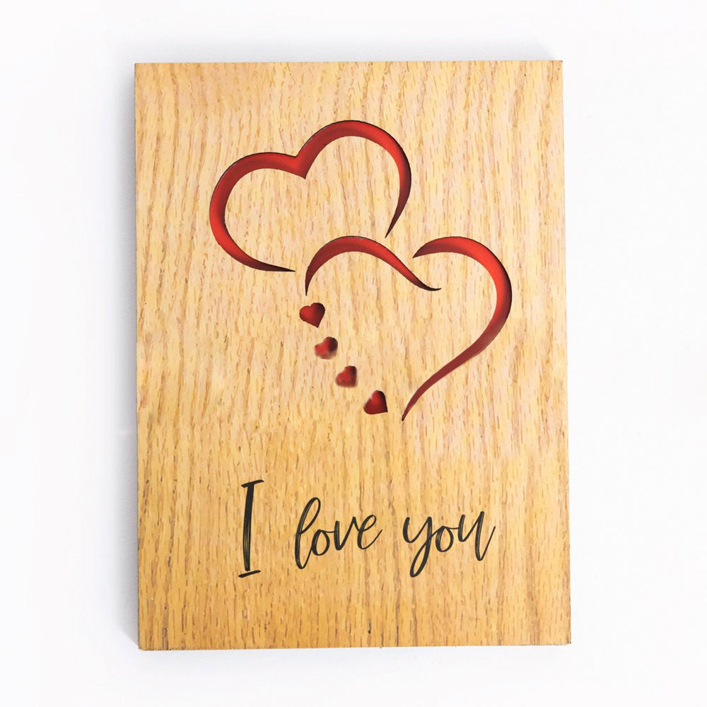 Wooden Greeting Card Keepsake Gift Card for Lovers Spotify Glass