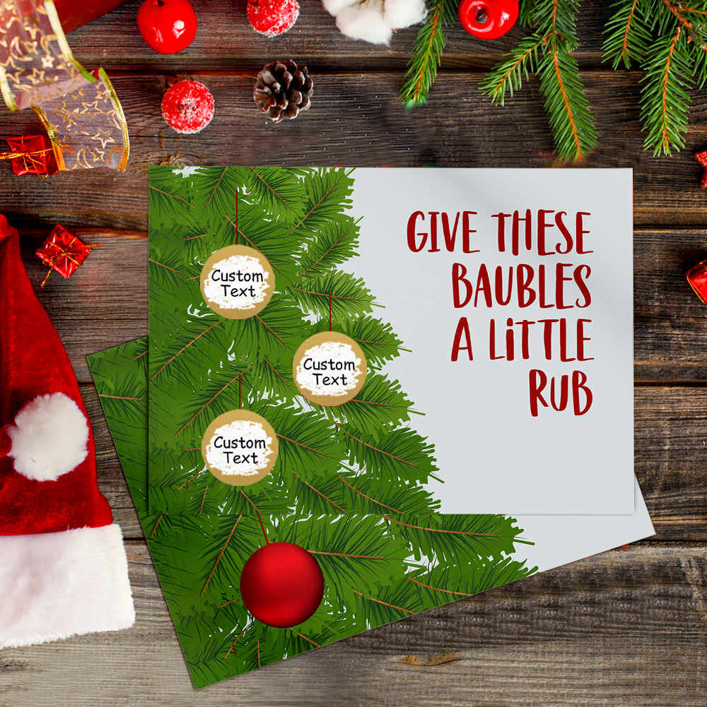 Custom Christmas Scratch Card Personalized Christmas Tree Bells Surprise  Scratch off Cards | My Spotify Plaque