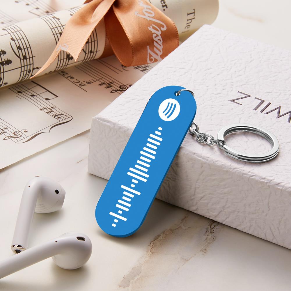 Custom Scannable Spotify Code Keychains Multicolor | My Spotify Plaque
