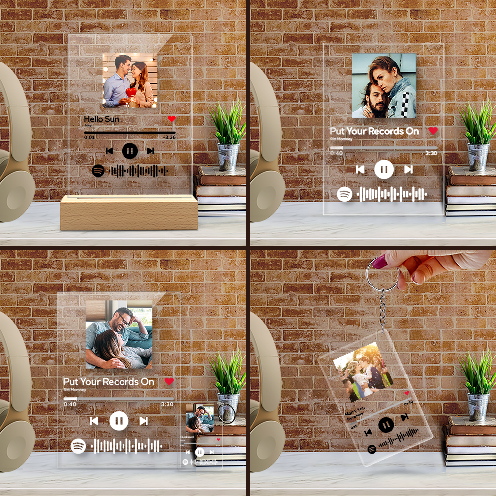 Custom Spotify Plaque Scannable Spotify Music Plaque Spotify Glass