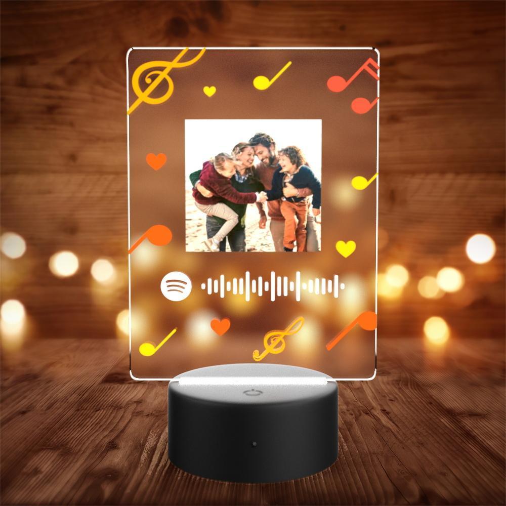 Custom Spotify Night Light with 7 Colors Personalized Remote Control