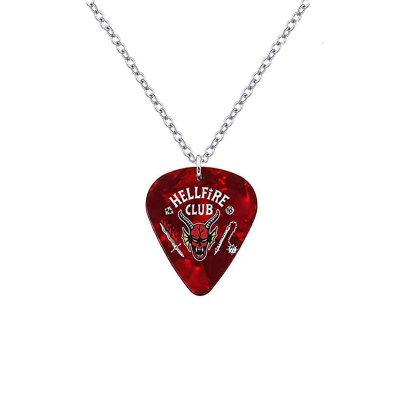 Eddie Munson Stranger Things Cosplay Guitar Pick Necklace 