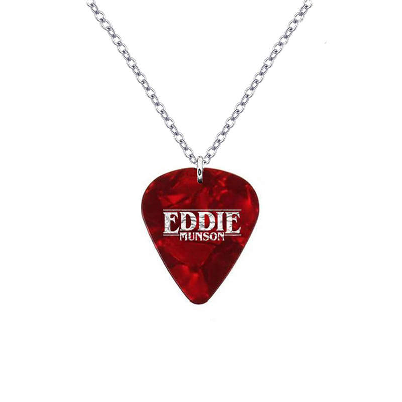 Eddie Munson Stranger Things Cosplay Guitar Pick Necklace 